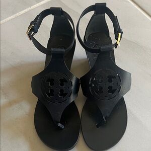 Tory Burch Navy Blue Leather Sandals size 6